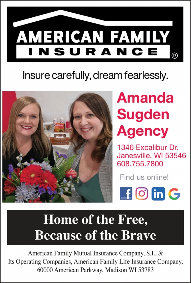 Congratulations, American Family Insurance - Amanda Sugden Agency