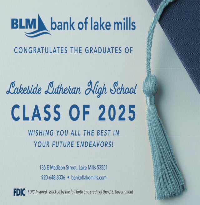 Lakeside Lutheran High School, Bank of Lake Mills, Lake Mills, WI