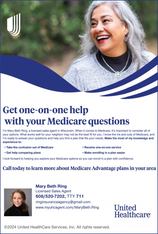 Licensed Sales Agent, Mary Beth Ring - United Healthcare, Madison, WI