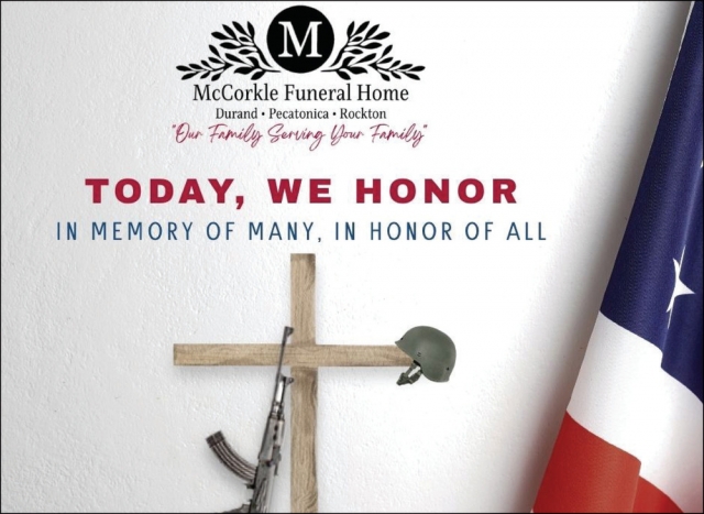 Family Owned, McCorkle Funeral Home, Durand, IL