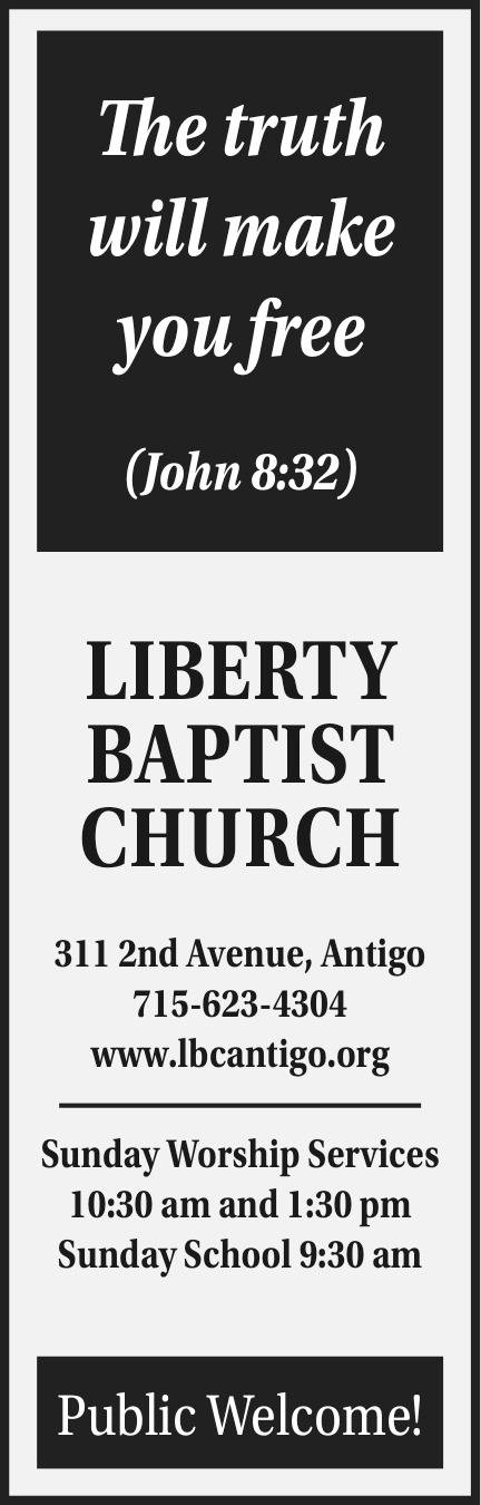 Sunday Worship Services, Liberty Baptist Church - Antigo, Antigo, WI