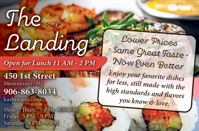 Lower Prices - Same Great Taste, The Landing Restaurant, Menominee, MI