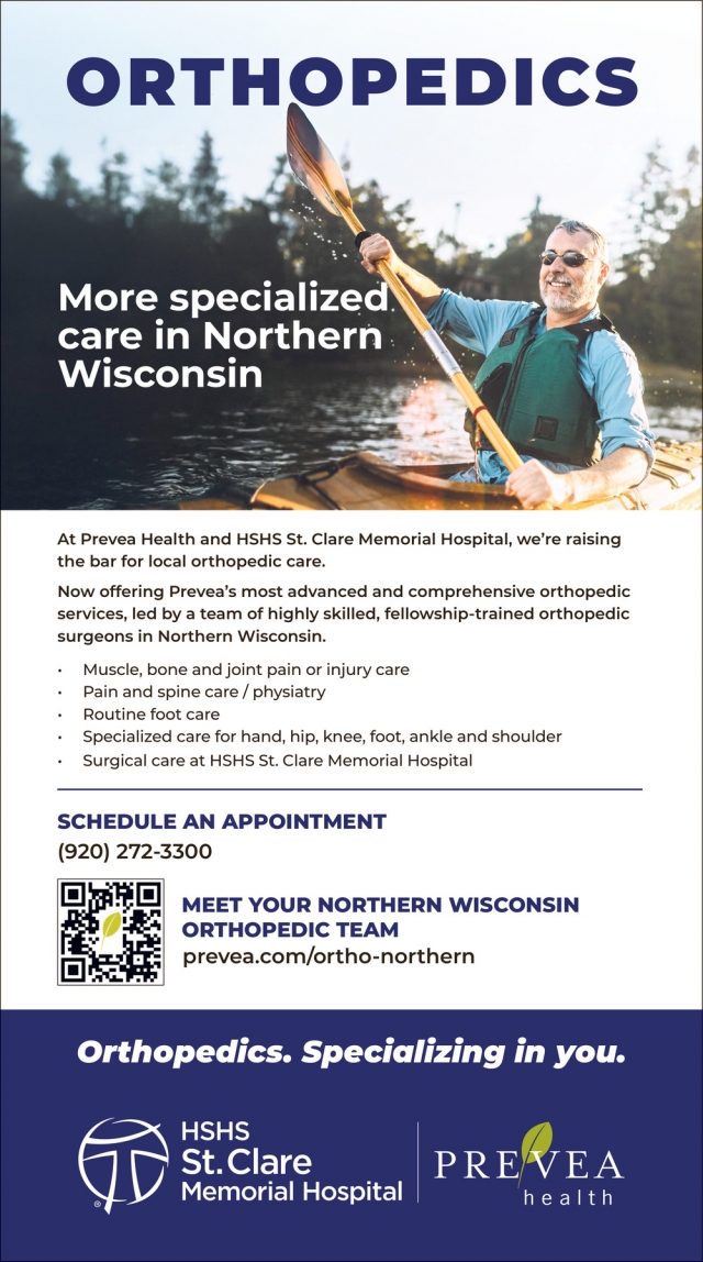 Orthopedics More Specialized Care in Northern Wisconsin, Prevea Health - Orthopedics, Green Bay, WI