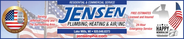Plumbing, Heating & Air Services, Jensen Plumbing, Heating & Air, Inc, Lake Mills, WI