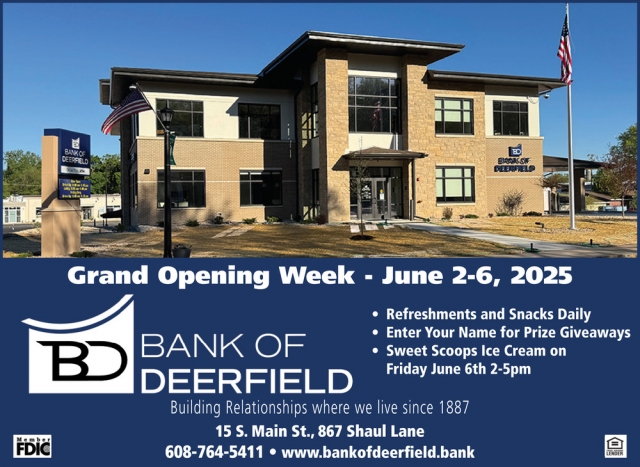Grand Opening, Bank of Deerfield, Deerfield, WI