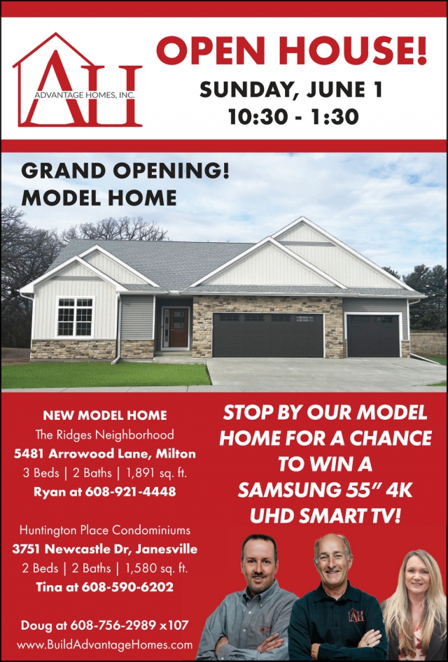 Grand Opening! Model Home, Advantage Homes Inc., Janesville, WI