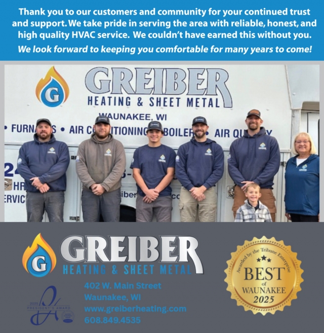 Heating & Sheet Metal, Greiber Heating & Sheet Metal, Inc., Waunakee, WI