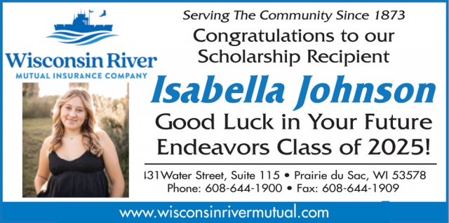 Isabella Johnson, Wisconsin River Mutual Insurance Company, Sauk City, WI