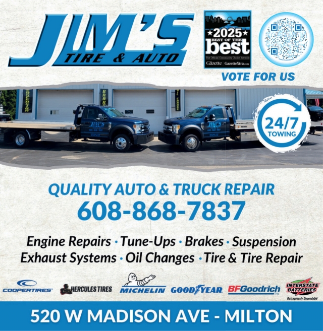 Quality Auto & Truck Repair, Jim's Tire & Automotive, Milton, WI