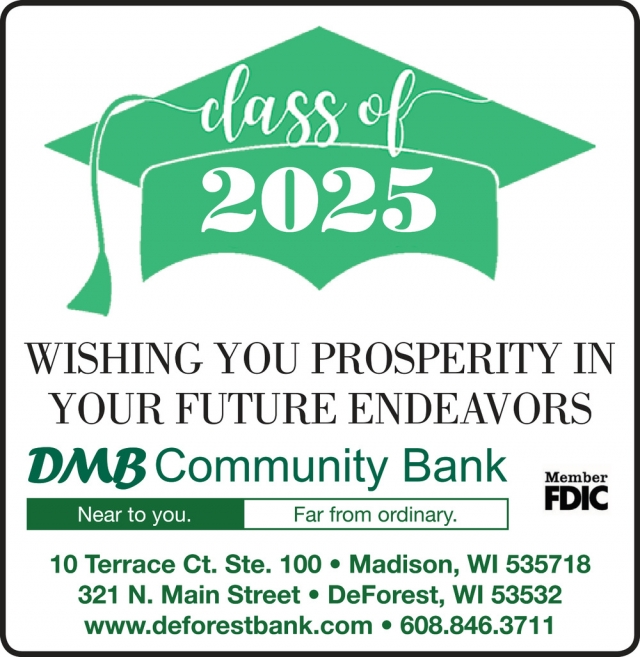 Wishing You Prosperity in Your Future Endeavors, DMB Community Bank, De Forest, WI