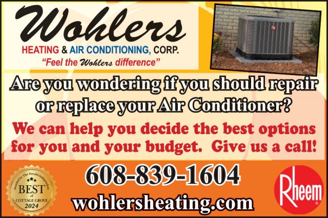 Heating & Air Conditioning, Wohlers Heating & Air Conditioning Corp., Cottage Grove, WI