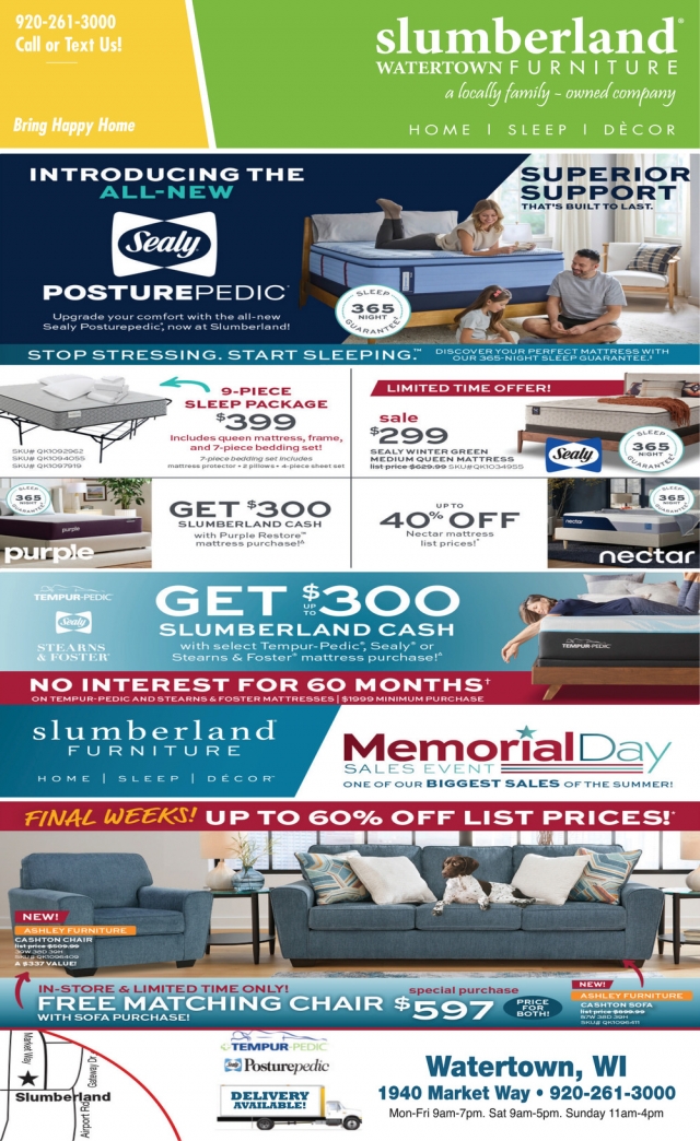 Memorial Day Sales Event, Slumberland Furniture - Watertown, Watertown, WI