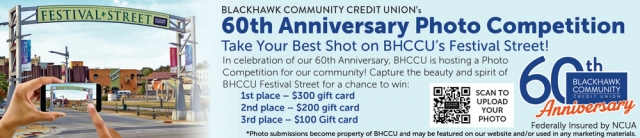 60th Anniversary Photo Competition, Blackhawk Community Credit Union, Stoughton, WI