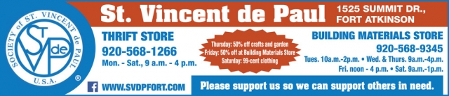 Thrift Store, Society of St. Vincent de Paul, Fort Atkinson, WI