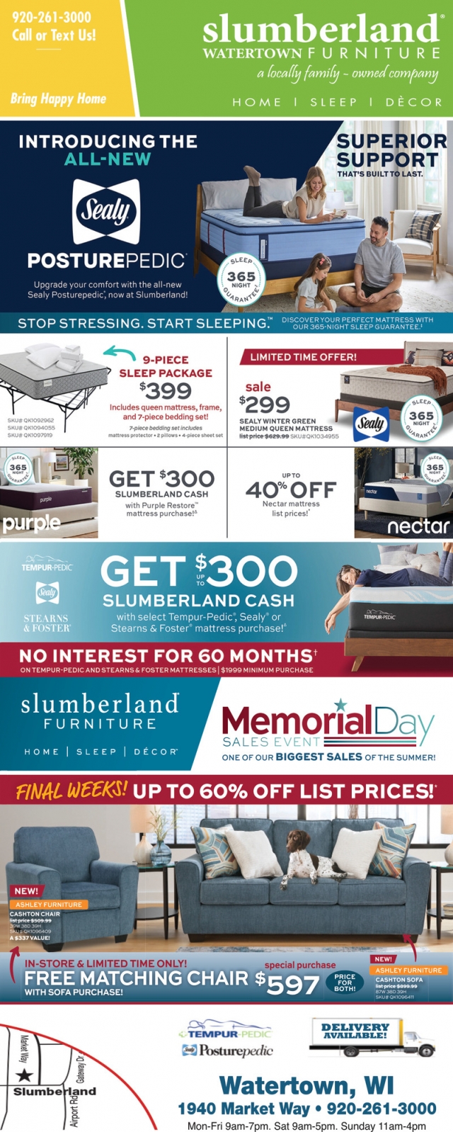 Memorial Day Sales Event, Slumberland Furniture - Watertown, Watertown, WI