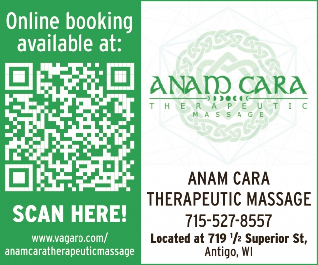 Therapeutic Massage, Anam Cara Therapeutic Massage, Antigo, WI