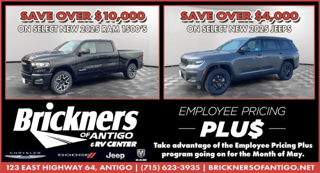 Employee Pricing Plus, Brickners of Antigo, Antigo, WI