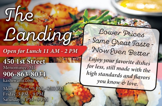 Lower Prices - Same Great Taste, The Landing Restaurant, Menominee, MI