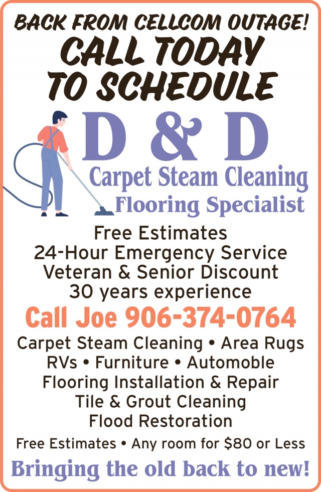 Carpet Steam Cleaning, D & D Carpet Cleaning