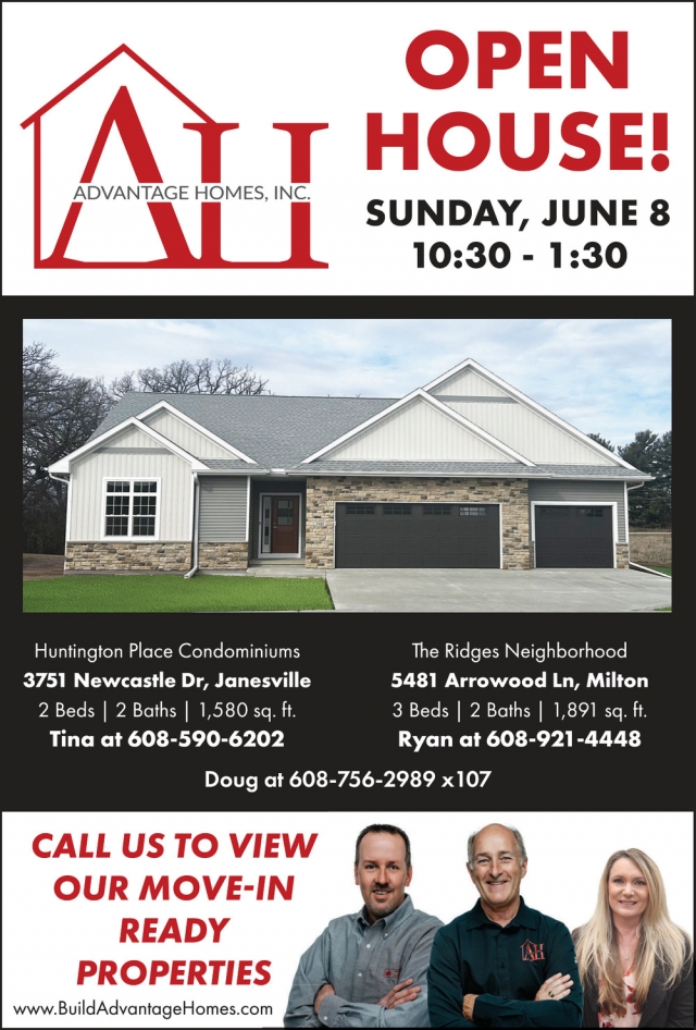 Open House!, Advantage Homes Inc., Janesville, WI