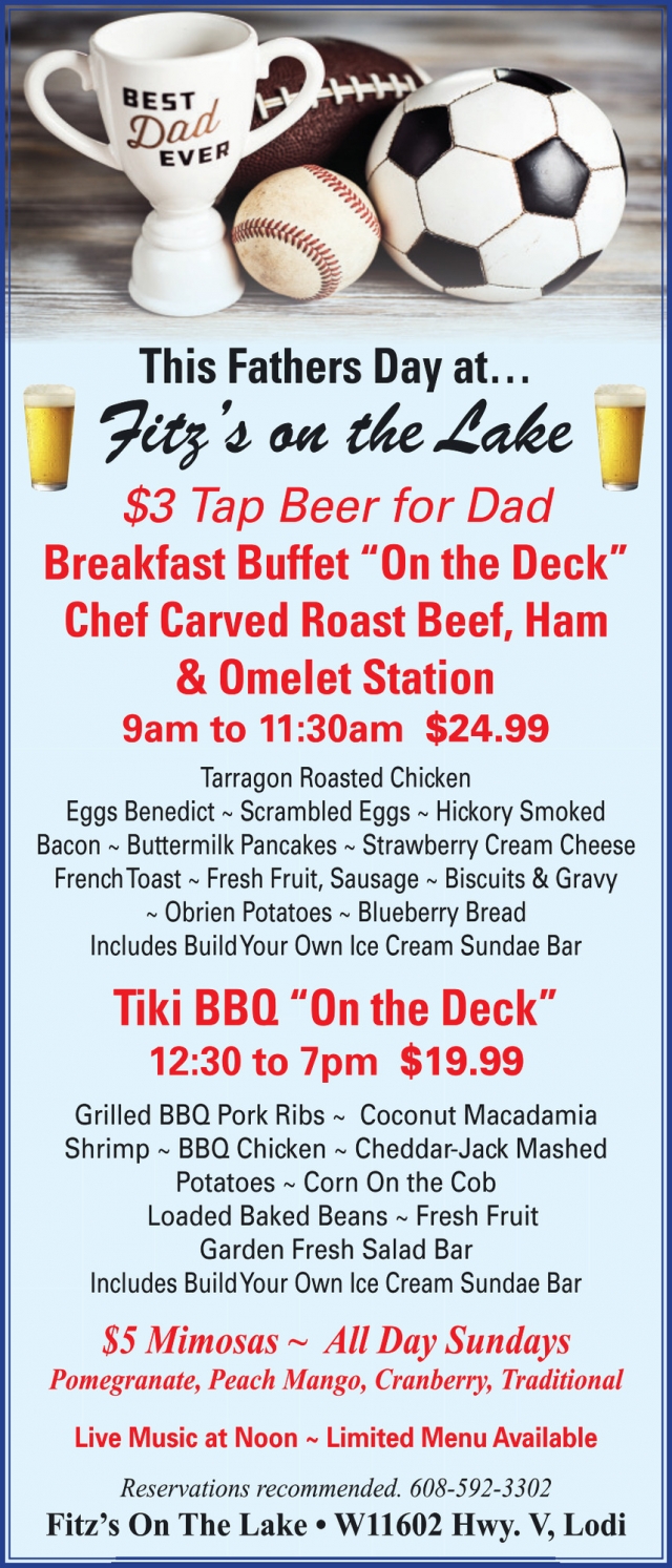 Breakfast Buffet, Fitz's On The Lake, Lodi, WI