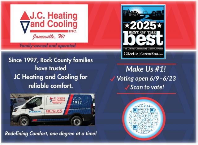 Heating & Cooling Services, J.C. Heating And Cooling Inc., Janesville, WI