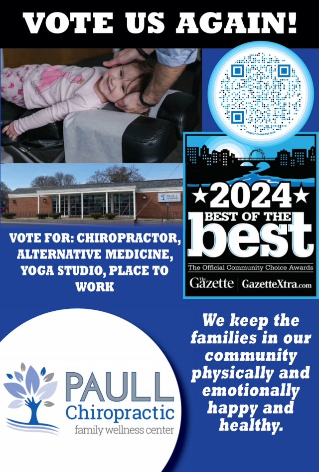 Vote Us Again!, Paull Chiropractic at Rivers Edge, Janesville, WI
