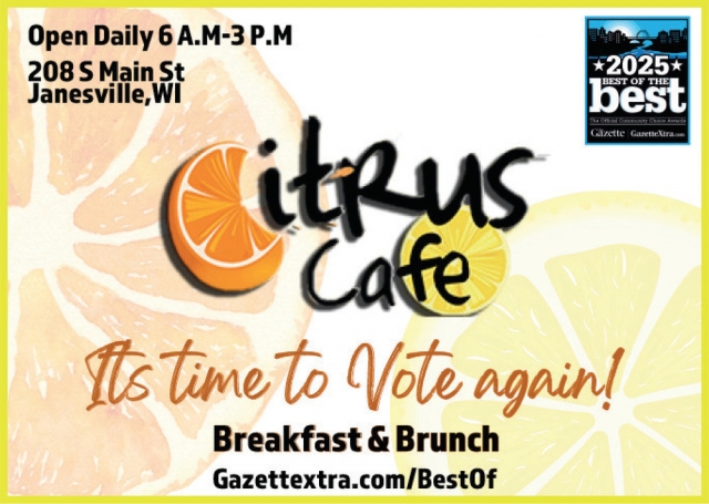 Breakfast & Brunch, Citrus Cafe, Janesville, WI