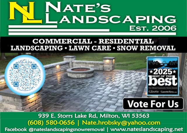 Commercial - Residential Landscaping & Snow Removal, Nate's Landscaping, Milton, WI