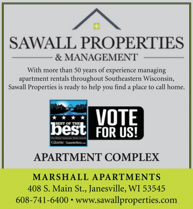 Apartment Complex, Sawall Properties & Management, Janesville, WI