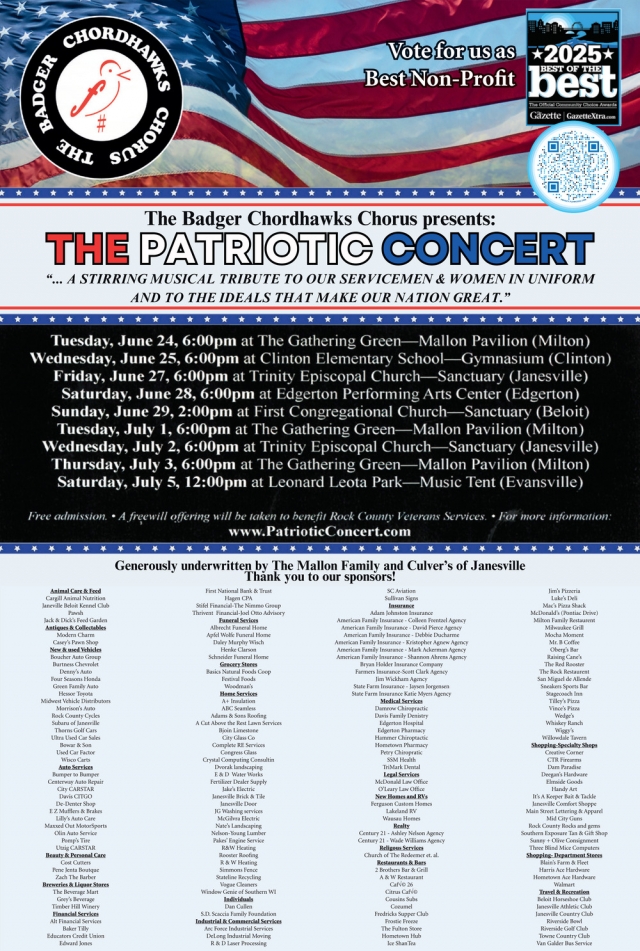 The Patriotic Concert, Badger Chordhawks