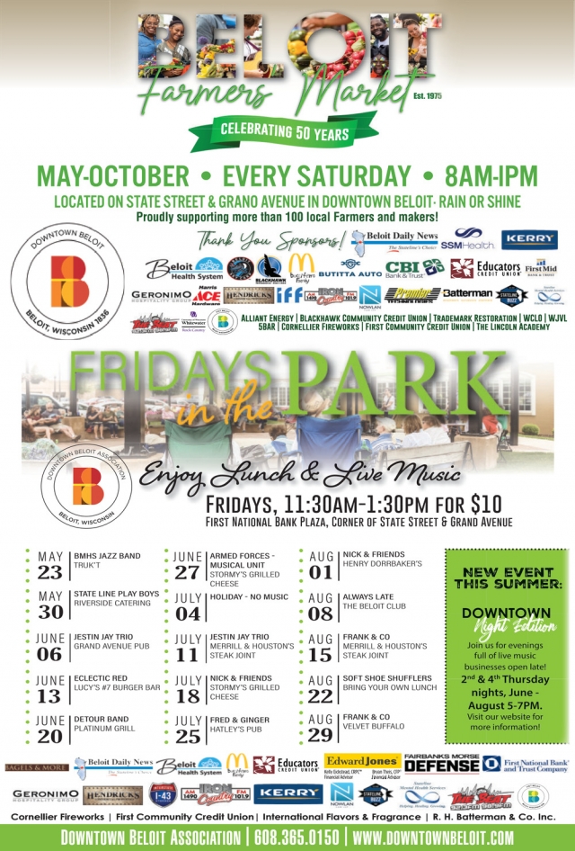 Fridays in The Park, Downtown Beloit Association, Beloit, WI