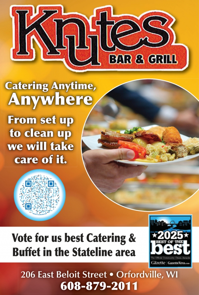 Best Catering & Buffet in The Stateline Area, Knute's Bar & Grill, Orfordville, WI