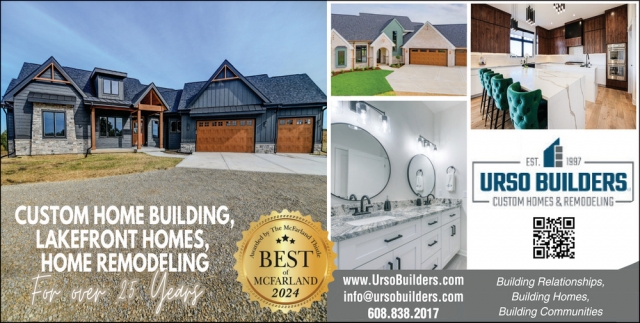 Custom Home Building, Urso Bros. LLC, Mc Farland, WI