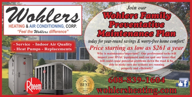 Heating & Air Conditioning, Wohlers Heating & Air Conditioning Corp., Cottage Grove, WI