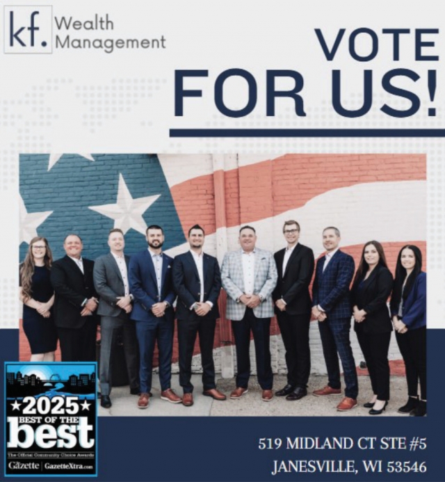 Vote for Us, Kf. Wealth Management, Salem, WI