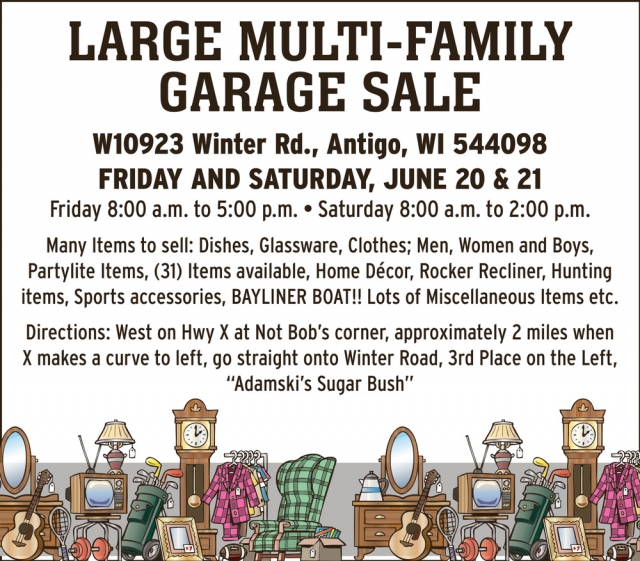 Garage Sale, Large Multi-Family Garage Sale