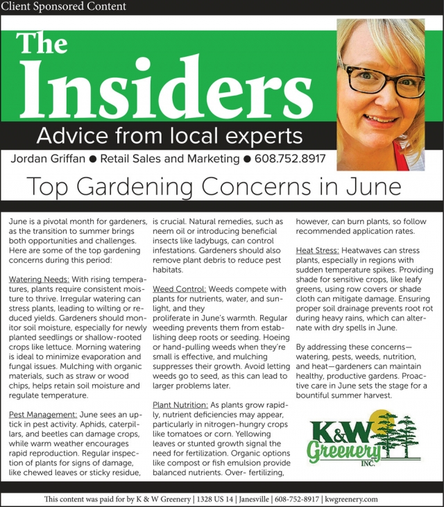 The Insiders, K&W Greenery, Janesville, WI