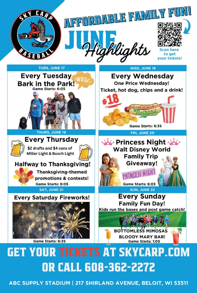 Affordable Family Fun!, Beloit Sky Carp