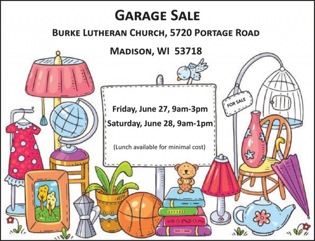 Garage Sale, Burke Lutheran Church, Madison, WI