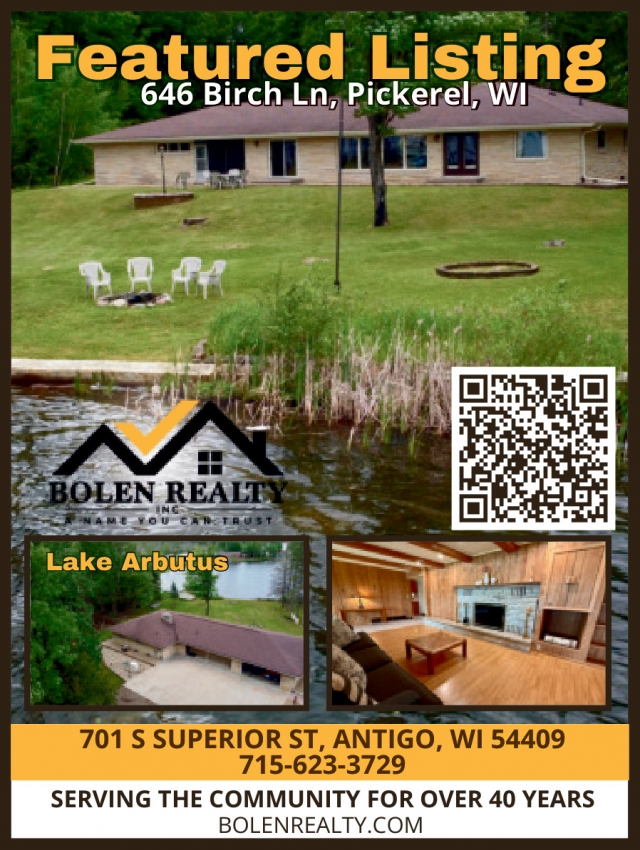 Featured Listing, Bolen Realty, Antigo, WI