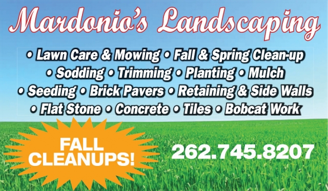 Lawn Care & Mowing, Mardonio's Landscaping, WI