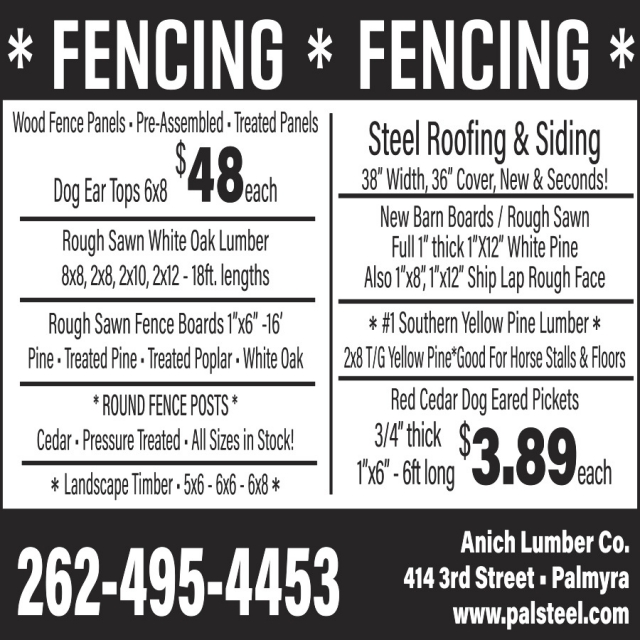 Steel Roofing & Siding, Anich Lumber Co.
