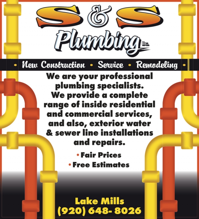 New Construction - Service - Remodeling, S & S Plumbing, Johnson Creek, WI