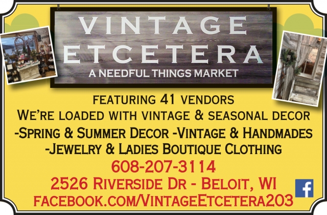 A Needful Things Market, Vintage Etcetera, Rockton, IL