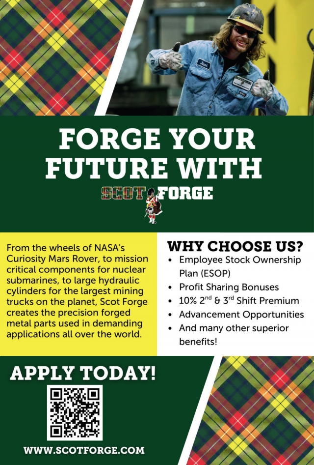 Forge Your Future, Scot Forge, Clinton, WI