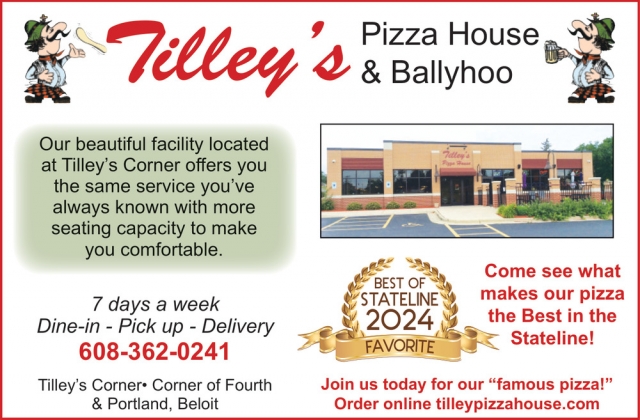 Pizza House & Ballyhoo, Tilley's Pizza, Beloit, WI