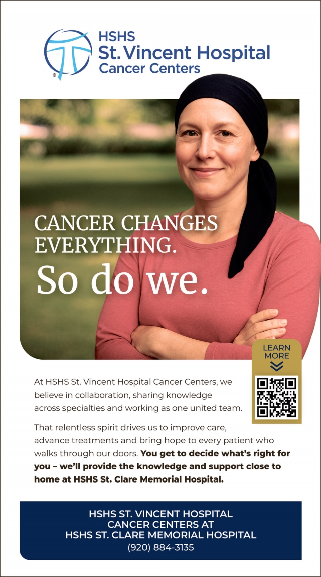 Cancer Changes Everything. So Do We., HSHS St. Vincent Hospital Cancer Centers