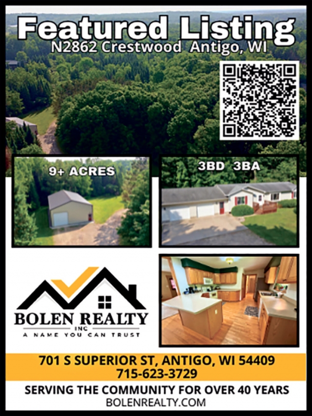 Featured Listing, Bolen Realty, Antigo, WI