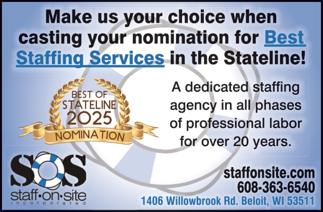Staffing Services, Staff On Site, Inc, Beloit, WI